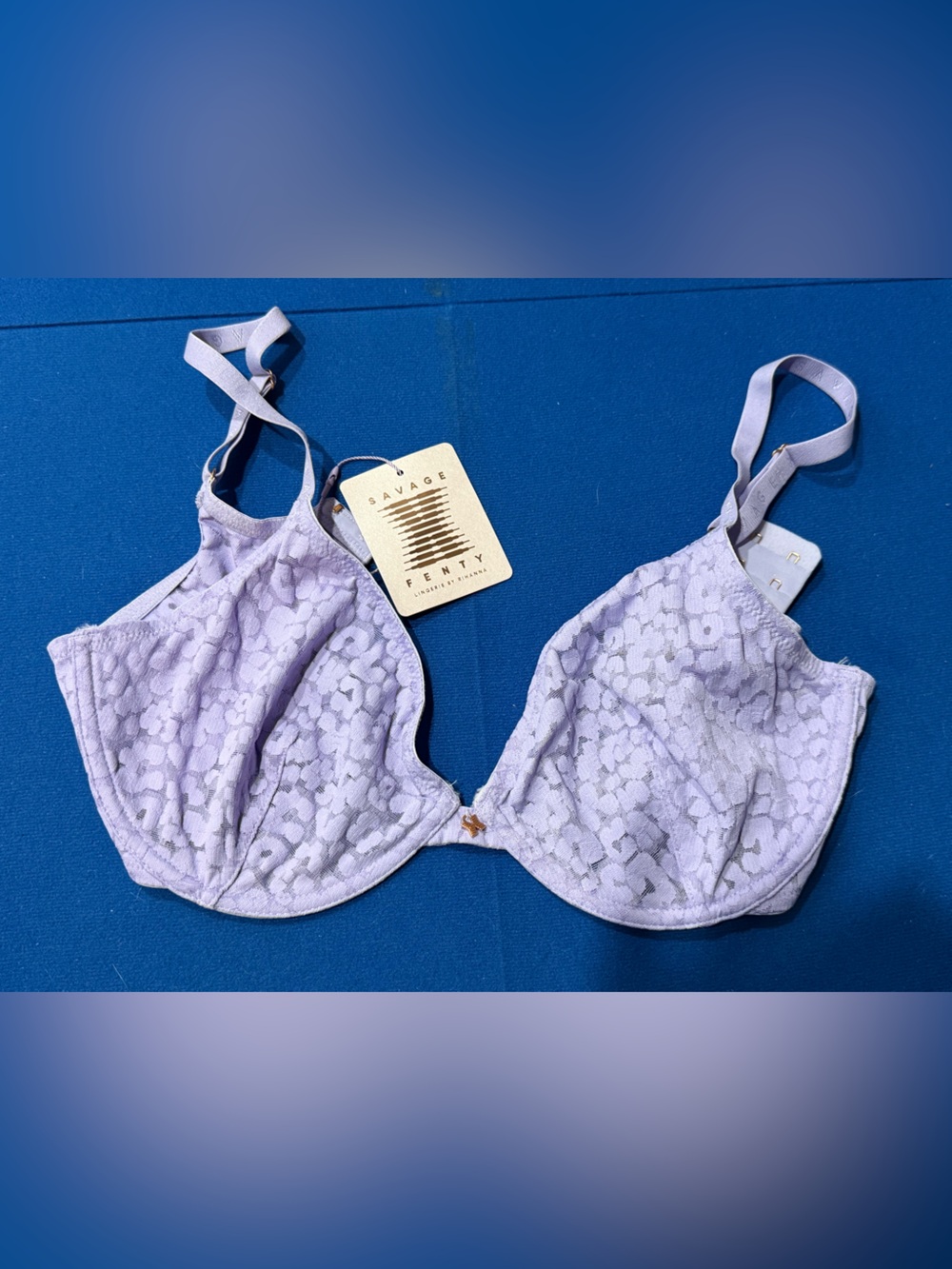 Savage X Fenty Lavender Lace Unlined Bra